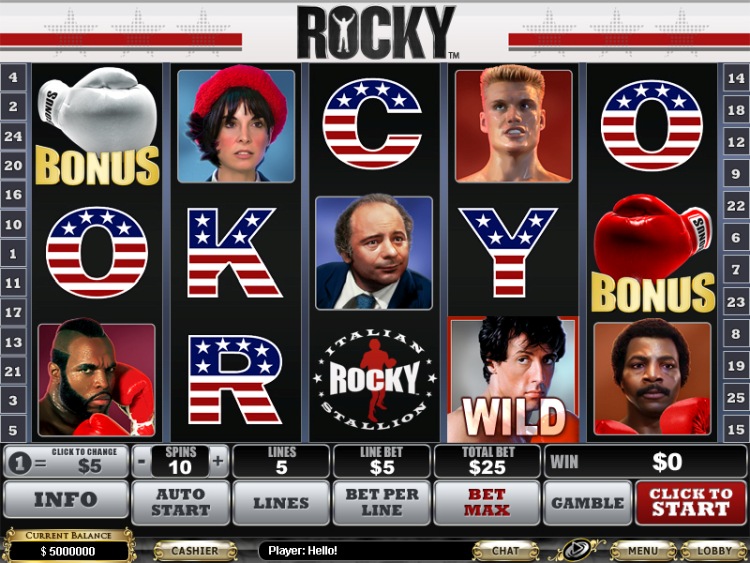Игровой автомат «Rocky» в казино Магнит